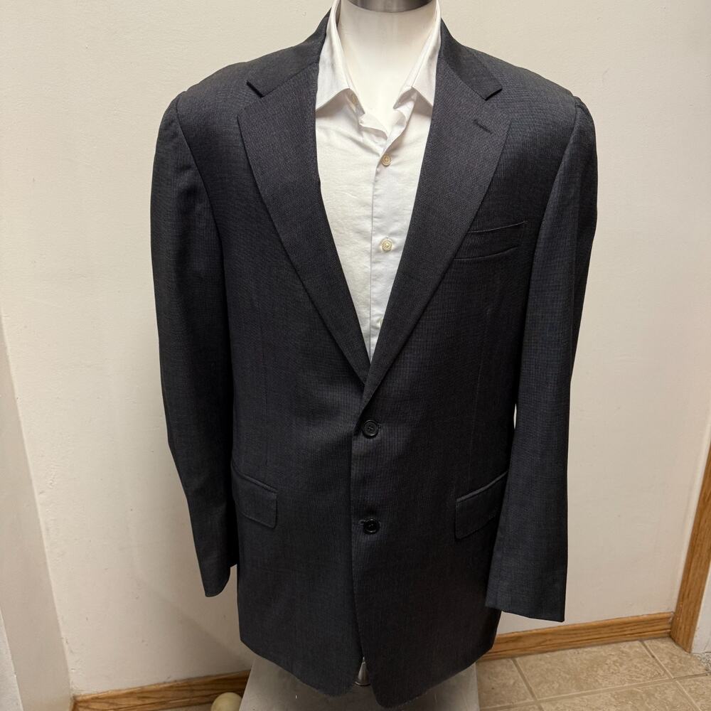 Canali Sport Coat Mens 40 Gray Nailhead Wool Made In Italy Saks Fifth Avenue